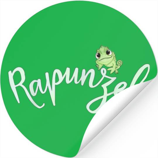 Disneyss Tangled Pascal On Rapunzel Cursive Text Graphic Tee Stickers