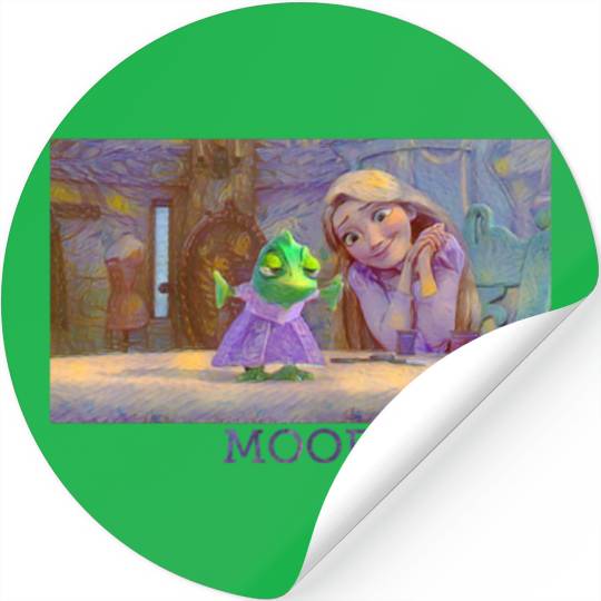 Disneyss Tangled Rapunzel Pascal Art Portrait Panel Stickers