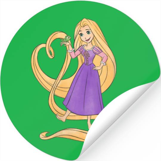 Disneyss Princess Rapunzel Heart And Pascal Stickers