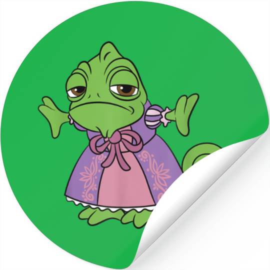 Disneyss Tangled Cute Pascal Dressed Up Big Chest Portrait Stickers