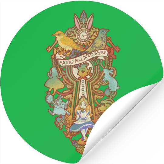 Disneyss Alice In Wonderland Madness Collage Stickers