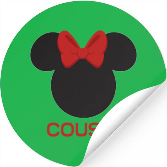 Disney Minnie Mouse Red Bow Icon Cousin Family Stickers
