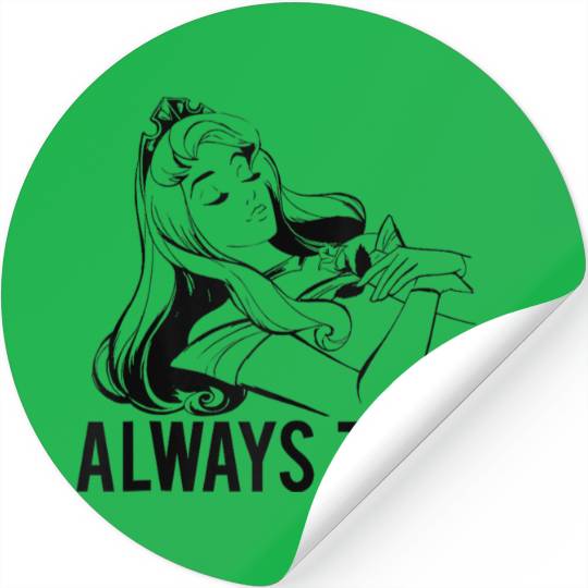 Disneyss Princess Aurora Always Tired Simple Drawn Stickers