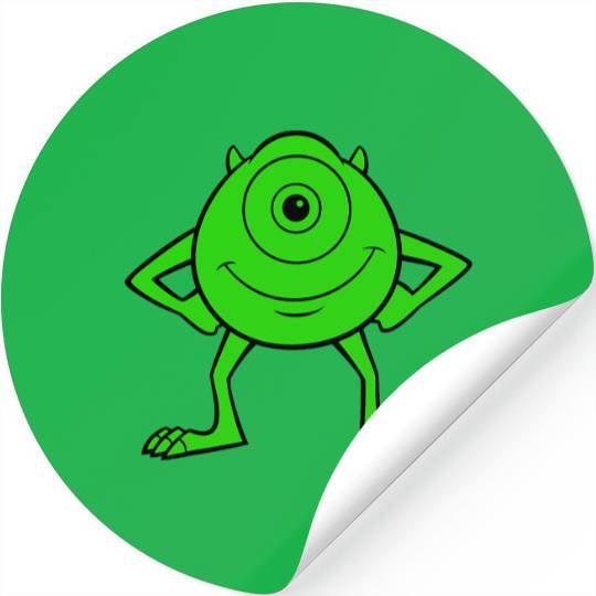 Disney Pixarss Monsters Inc. Mike Wazowski Cyclops Retro Stickers