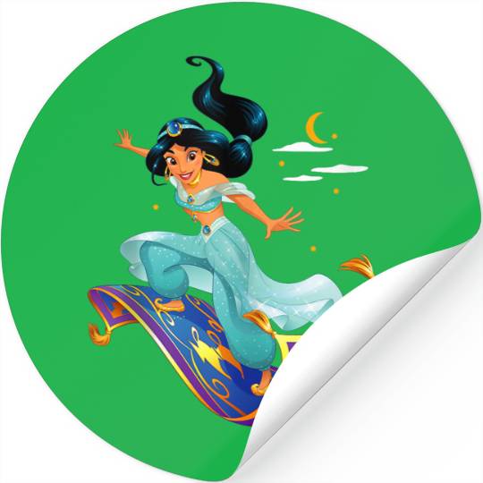 Disneyss Aladdin Princess Jasmine Magic Carpet Pose Stickers