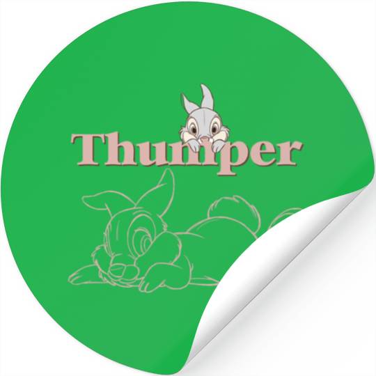 Disney Bambi Thumper Peach Outline Stickers
