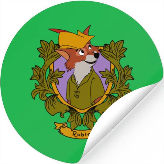 Disney Robin Hood Robin  Floral Portrait Stickers