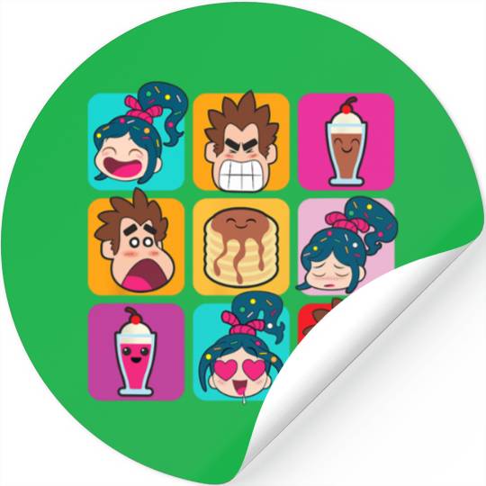 Disney Wreck-It Ralph Vanellope Ralph & Desserts Panels Stickers
