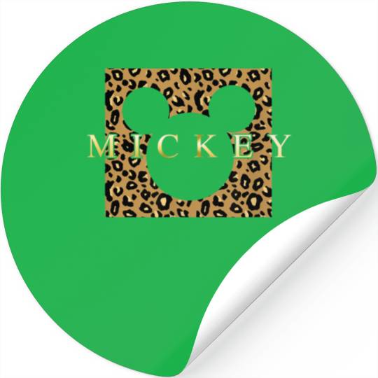 Disney Mickey Mouse Gold Cheetah Print Box Stickers