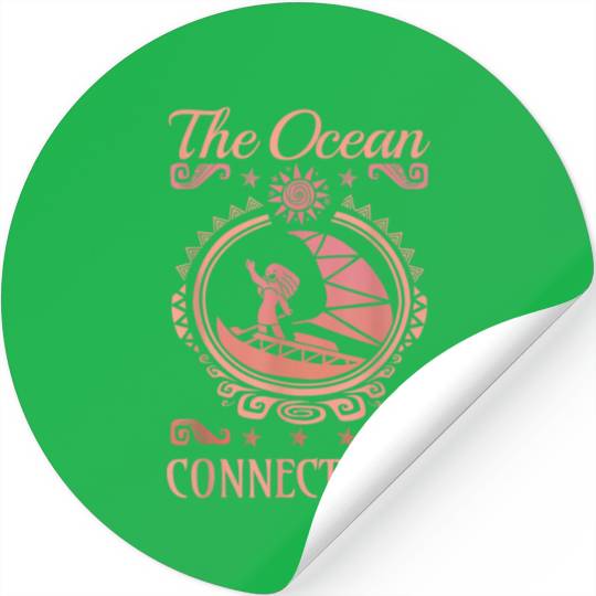 Disney Moana The Ocean Connects Us Coral Graphic Stickers