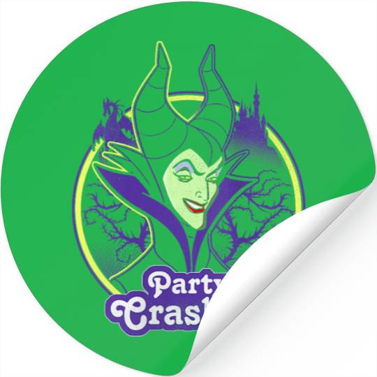 Disneyss Sleeping Beauty Maleficent Smiling Party Crasher Stickers