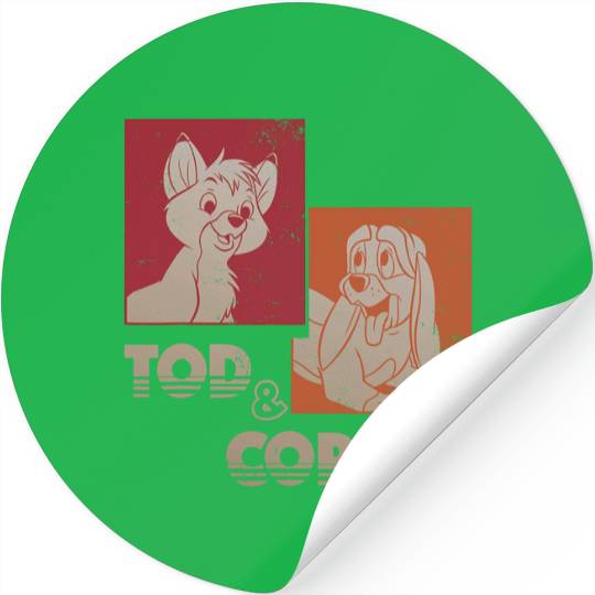 Disney The Fox and The Houndss Tod Copper Retro Stickers