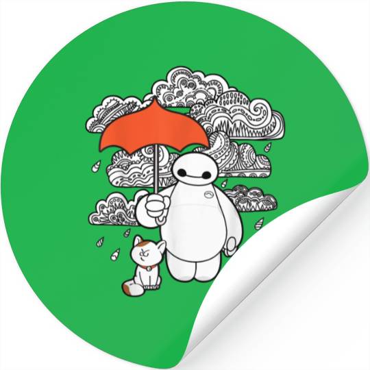 Disney Big Hero 6 Baymax Patterned Clouds Stickers