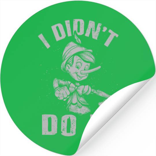 Disney Pinocchio 2022 I Didnt Do It Distressed Logo Stickers