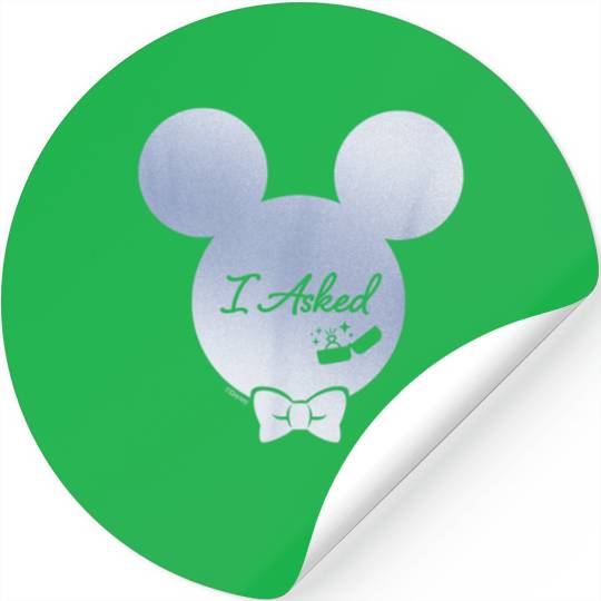 Disney I Asked Proposal Engagement Ring Bow Tie Stickers