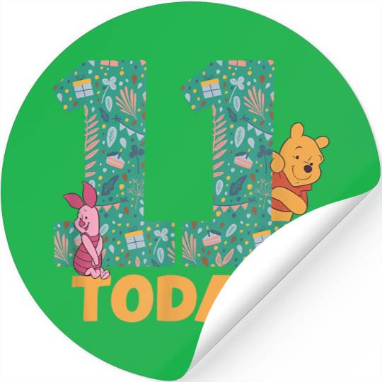 Disneyss Winnie The Pooh Piglet Birthday 11 Years Old Today Stickers