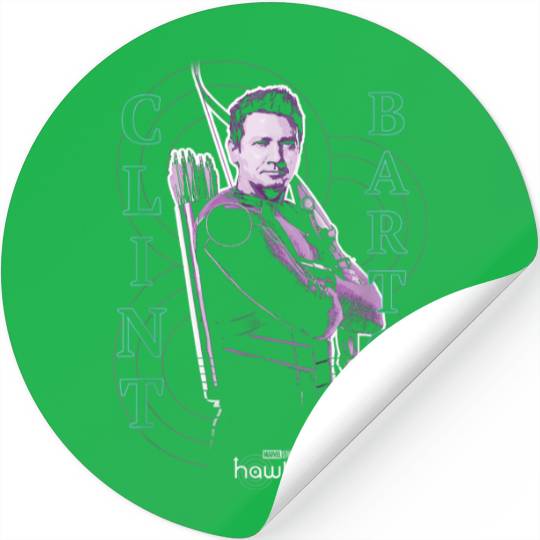 Marvels Hawkeye Disneyss Plus Clint Barton Color Pop Poster Stickers