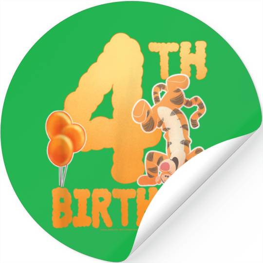 Disneyss Winnie The Pooh Tigger Fourth Birthday Stickers