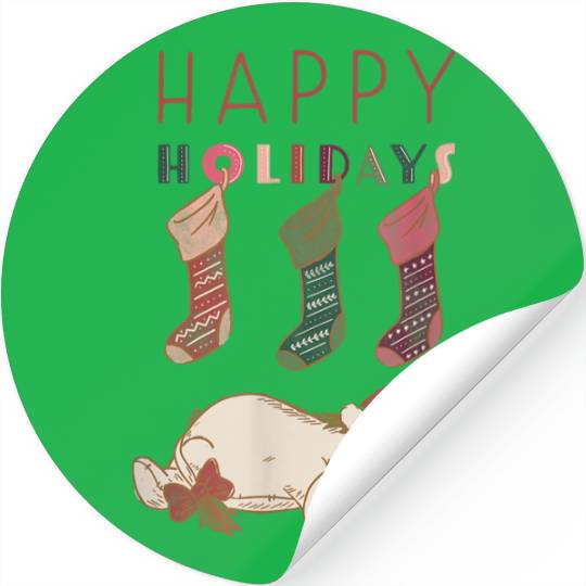 Disneyss Winnie The Pooh Eeyore Happy Holidays Stickers