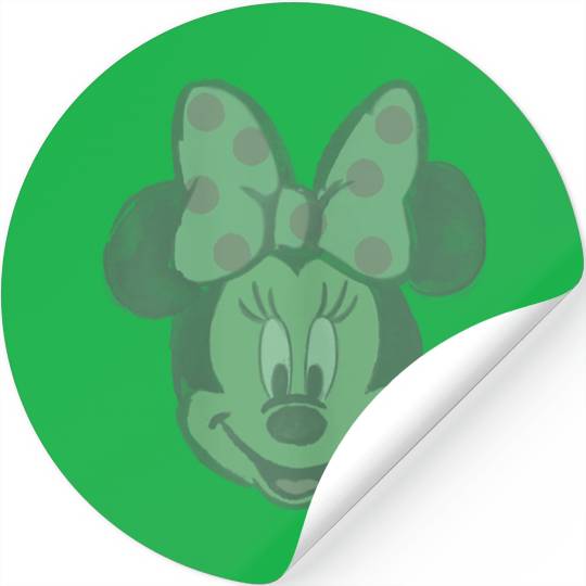 Disneyss Minnie Mouse Vintages Cutie Pastel Polka Dot Sketch Stickers