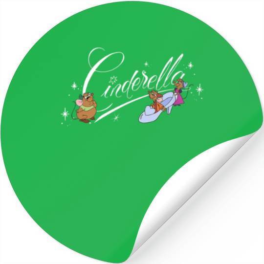 Disney Cinde Mice Glass Slipper Logo 1063 Stickers