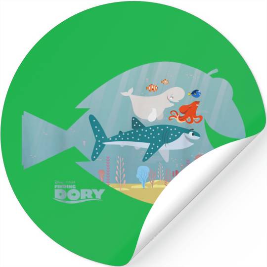 Disneyss Pixars Finding Dory Fish Frame Adventure Crew Logo Stickers