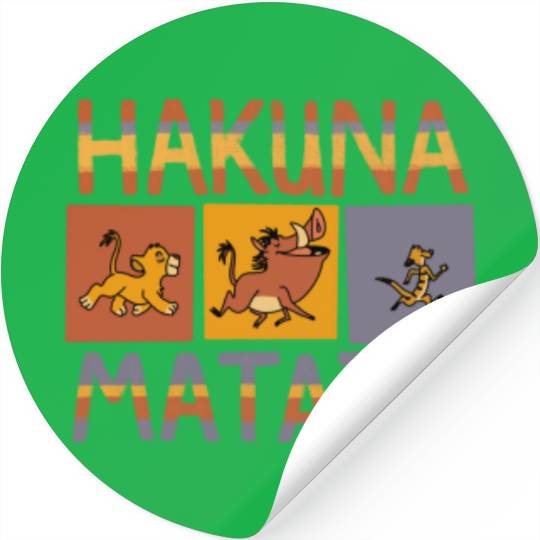 Disneyss The Lion King Hakuna Matata Solid Blocks Stickers