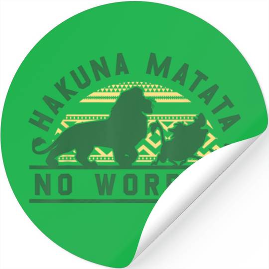 Disneyss The Lion King Hakuna Matata Geometric Sun Silhouette Stickers