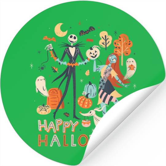 Disneyss The Nightmare Before Christmas Jack Sally Halloween Stickers