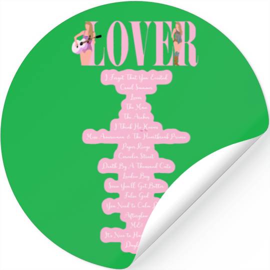 TaylorSwift lover track list eras tour artActive Stickers