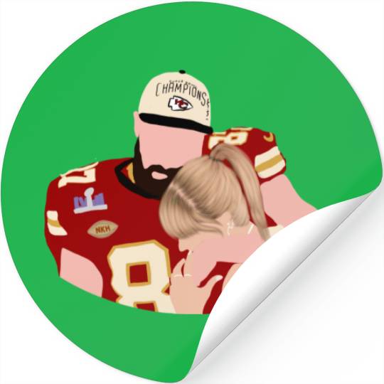 Travis Kelce Taylorr Swift Chiefs Stickers