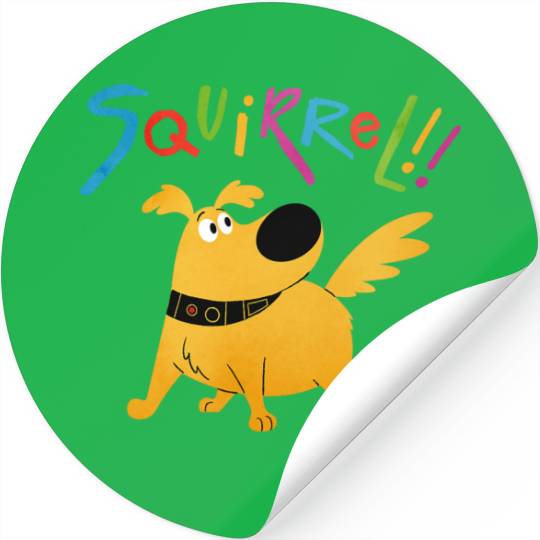 Disney Pixar UP Dug Squirrel Pose Stickers