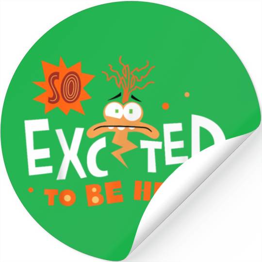 Disney Pixar Inside Out 2 So Excited To Be Here Anxiety Logo Stickers