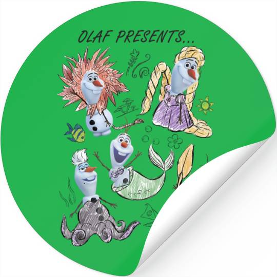Disney Olaf Presents Classic Costume Sketches Stickers