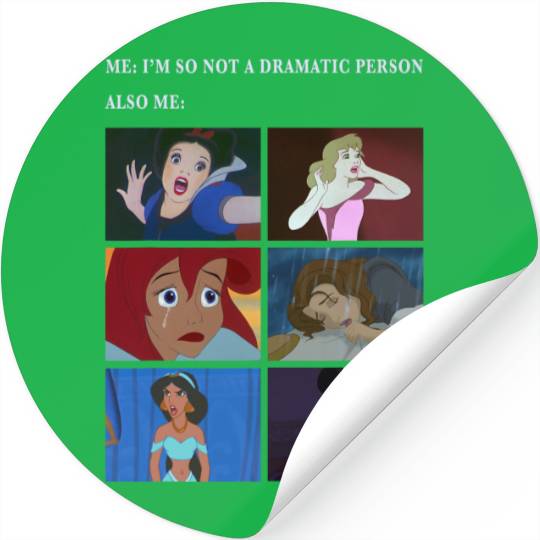 Disney Princess Not Dramatic Meme Panel Stickers