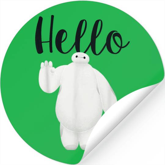 Disneyss Big Hero 6 Baymax Wave Hello Graphic Stickers