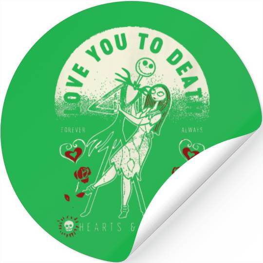 Disney Nightmare Before Christmas Valentines Day Stickers