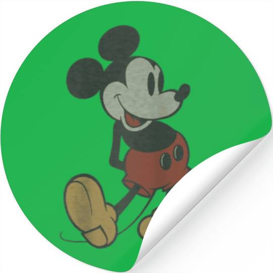 Disney Classic Mickey Mouse Pose Raglan Baseball Stickers