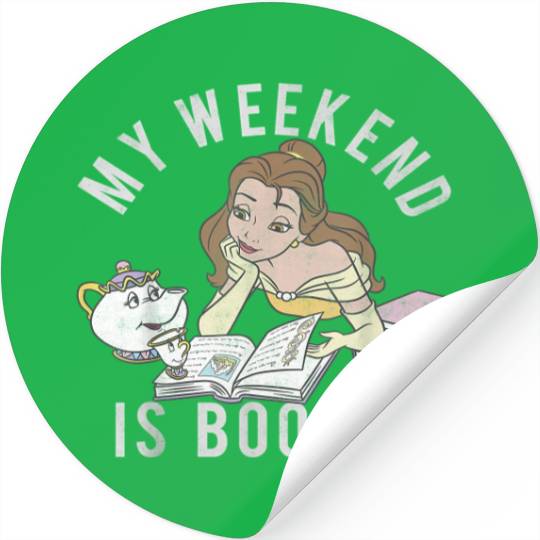 Disneyss Beauty And The Beast Belle My Weekend Is Booked Short Sleeve Stickers
