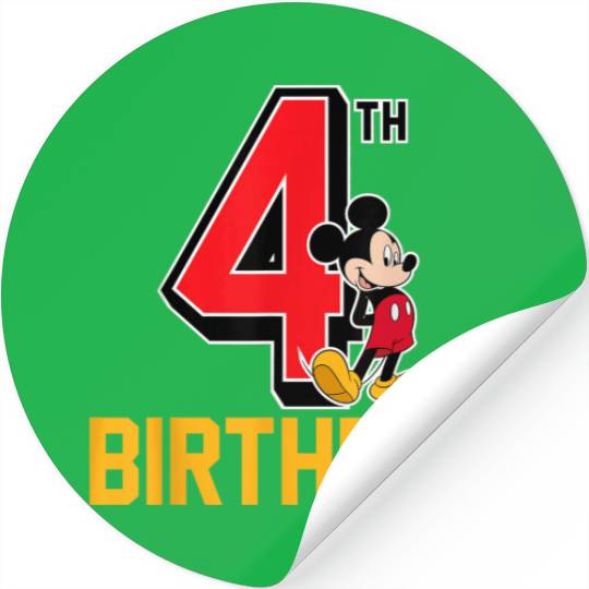 Disney Mickey Mouse My 4th Birthday Stickers