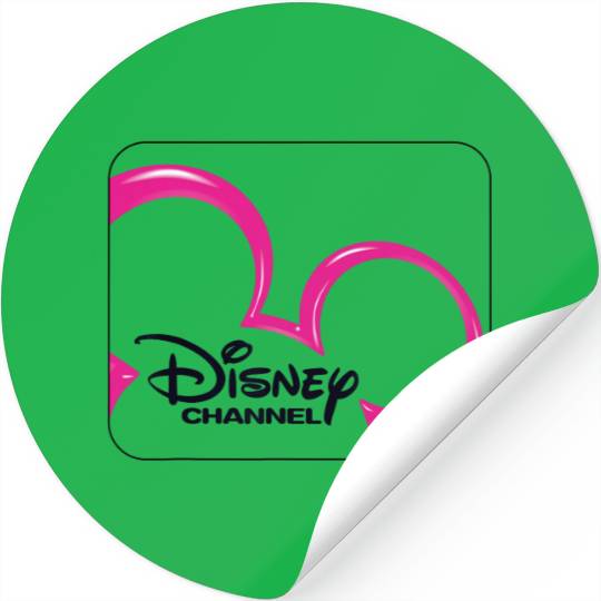 Disney Channel  Mickey Mouse Pink Retro 2000s Logo Stickers