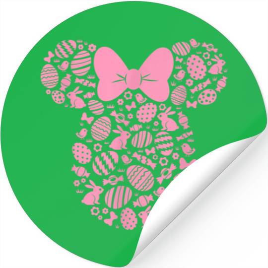 Disney Minnie Mouse Pink Easter Stickers