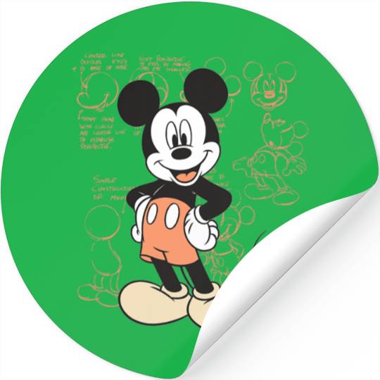 Disney Mickey And Friends Mickey Mouse Schematic Style Logo Stickers