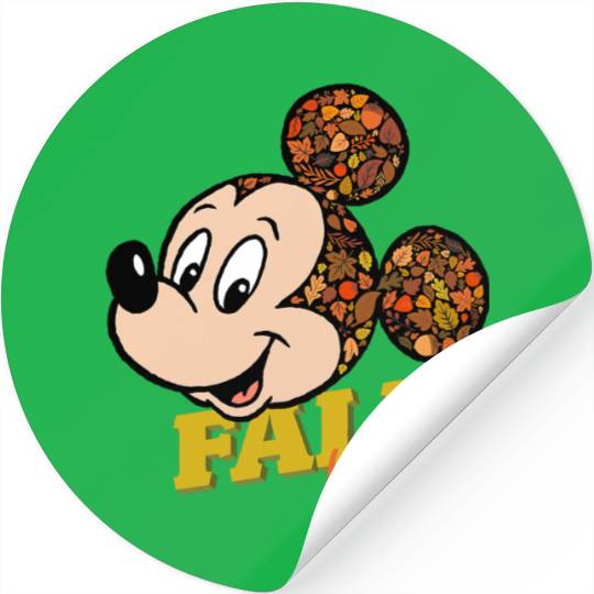 Disney Mickey Mouse Fall Vibes Autumn Leaves Stickers