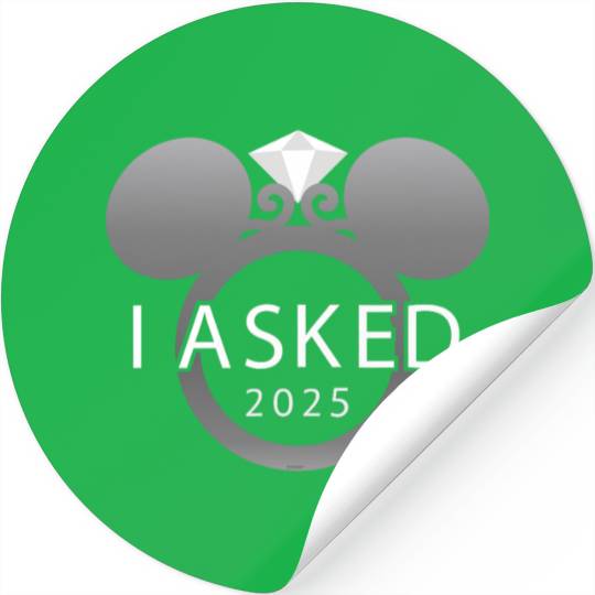 Disney I Asked 2025 Engagement Ring Proposal Mickey Stickers