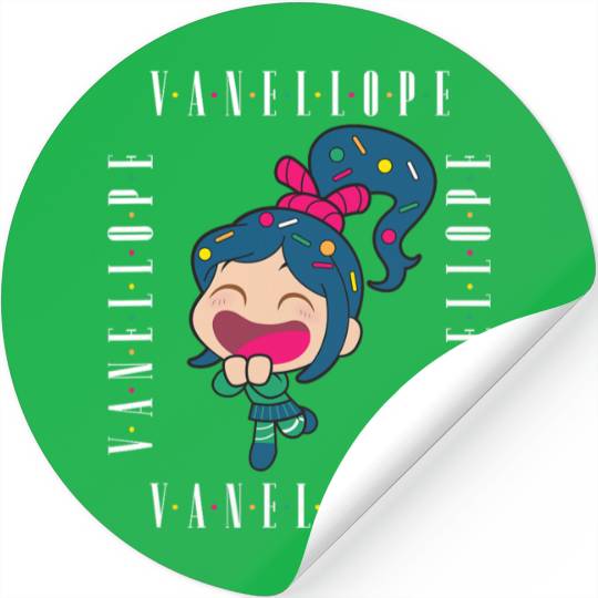 Disney Wreck-It Ralph Chibi Vanellope Excited Portrait Stickers