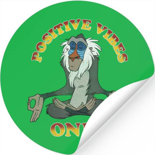 Disney Lion King Rafiki Positive Vibes Meditatio Stickers