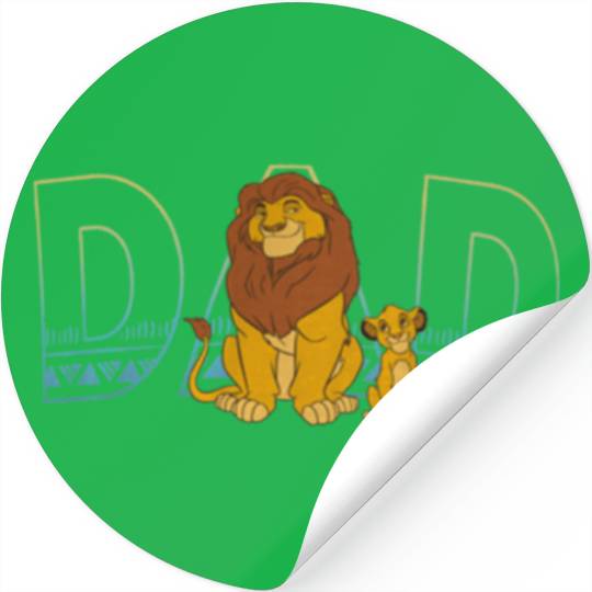 Disney The Lion King Simba and Mufasa Dad Stickers
