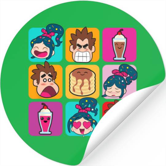 Disney Wreck-It Ralph Vanellope Ralph & Desserts Panels Stickers