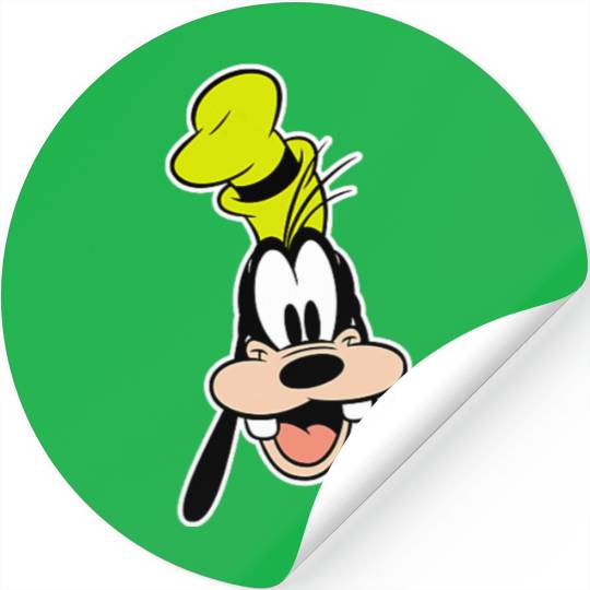 Disney Mickey And Friends Goofy Face Small Pocket Logo Stickers